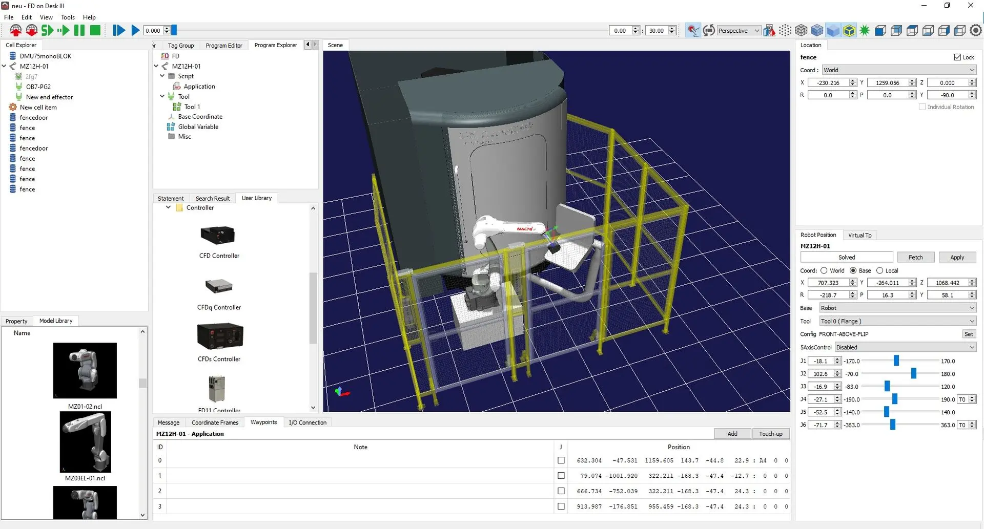 FD on Desk 3 Robot Software